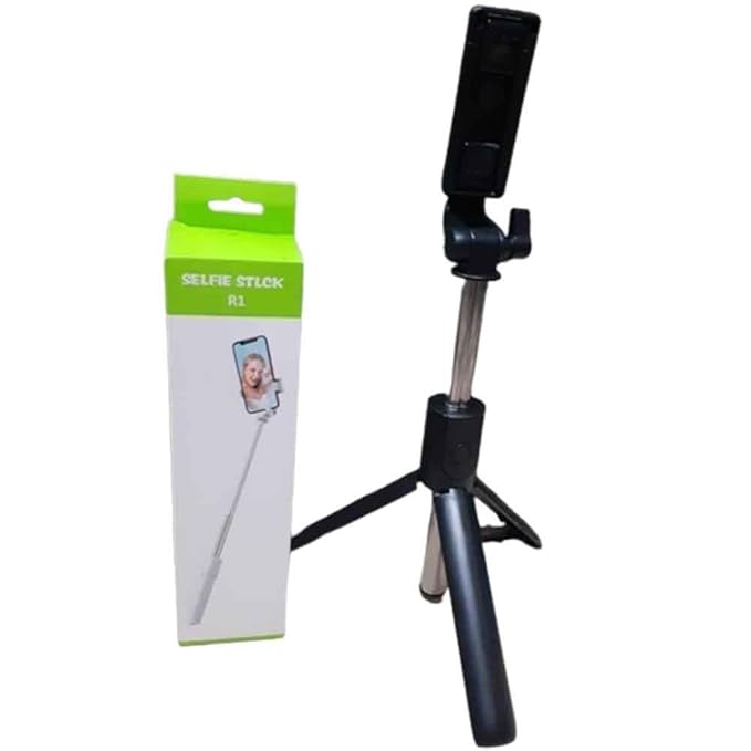 R1 Selfie Stick, Extendable Selfie Stick with Tripod Stand and Detachable Wireless Bluetooth Remote